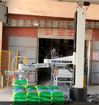 機(jī)器人碼垛水稻種子立柱垛碼機(jī)