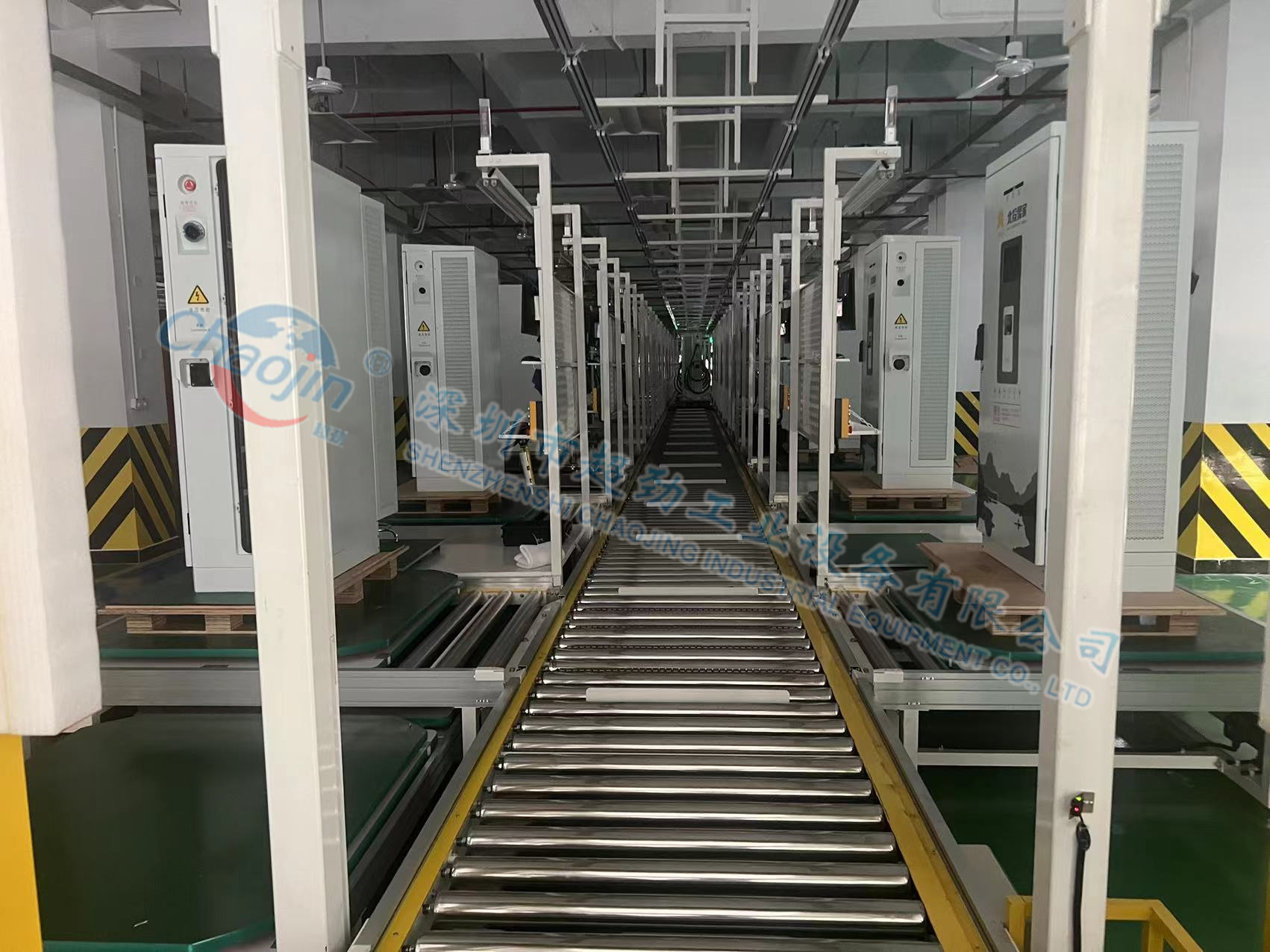 直流充電樁組裝測試生產線 充電樁組裝線裝配線 倍速鏈測試老化