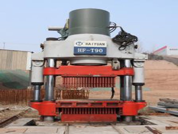 出售二手海源HF-T90全自動液壓磚機，九成新，設備狀況良好