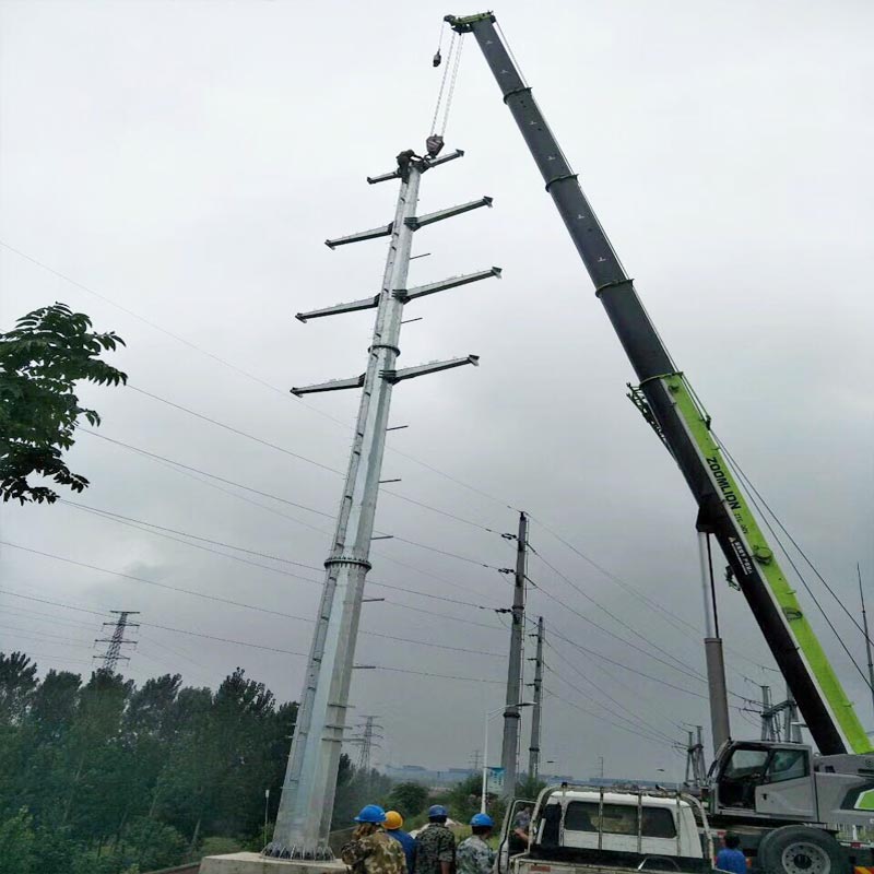 河北電力鋼管桿 電力鋼樁基礎(chǔ) 電力鋼管塔 地腳螺栓