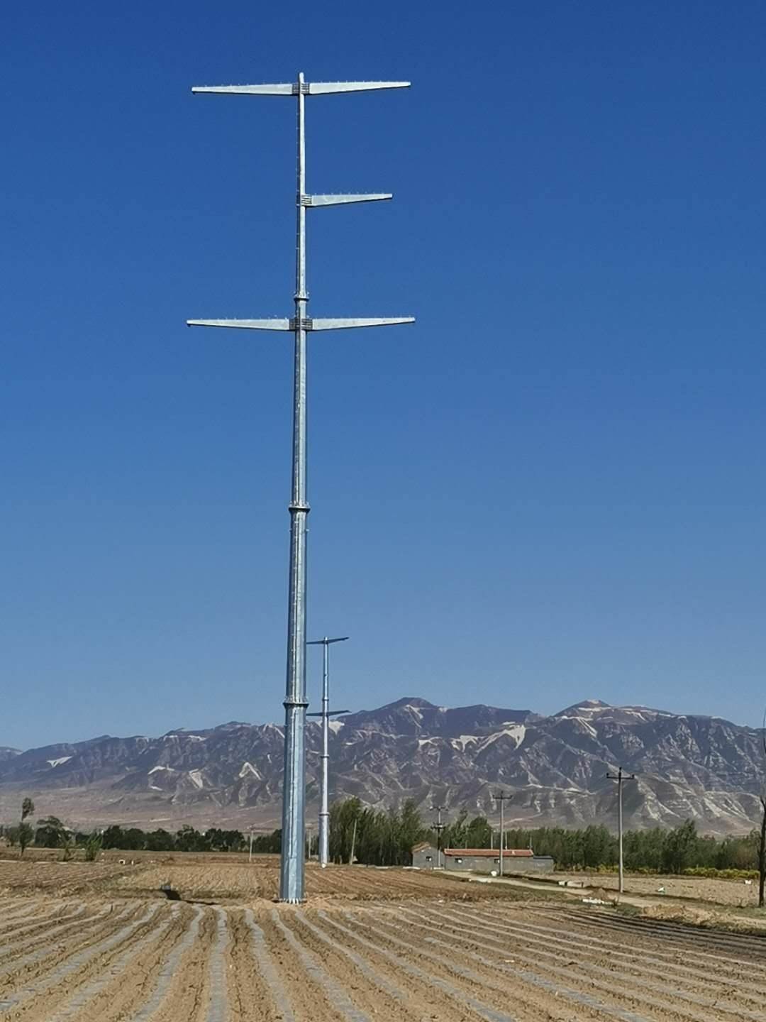 河北電力鋼管桿 電力鋼管塔 電力鋼桿 地腳螺栓
