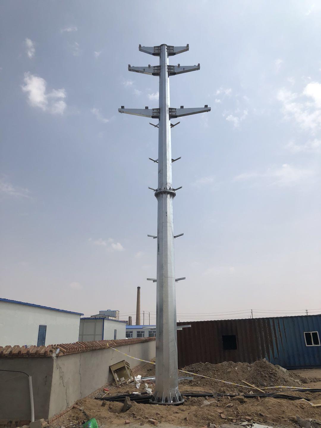 河北電力鋼桿廠家 電力鋼管樁 電力鋼管桿 地腳螺栓
