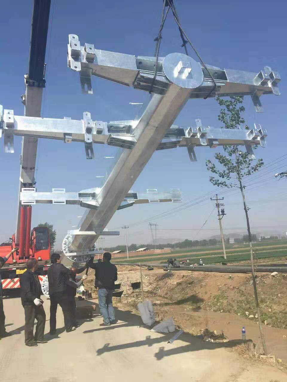 河北電力鋼管桿鋼制電桿電力鋼桿廠家地腳螺栓