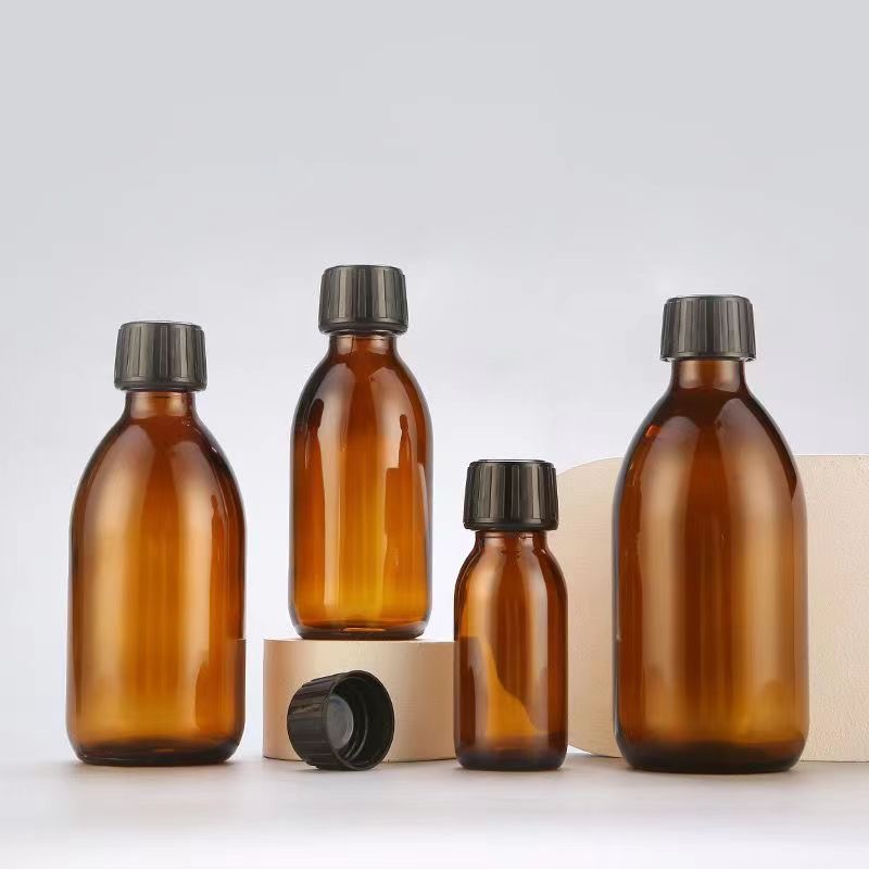 滄州明潔 茶色廣口瓶 磨砂玻璃藥瓶