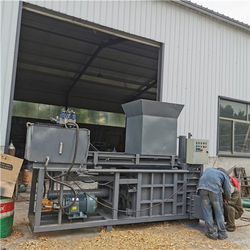 牛羊馬青儲飼料打包機 臥式方塊套袋壓塊機