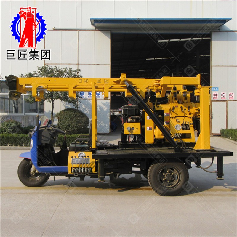 三輪車載勘探鉆機 200米游走鄉間的設備 地質勘查巖芯鉆機
