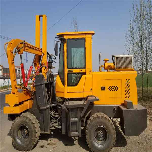 供應裝載機護欄打樁機 高速公路護欄打樁機 裝載機護欄打樁機廠家