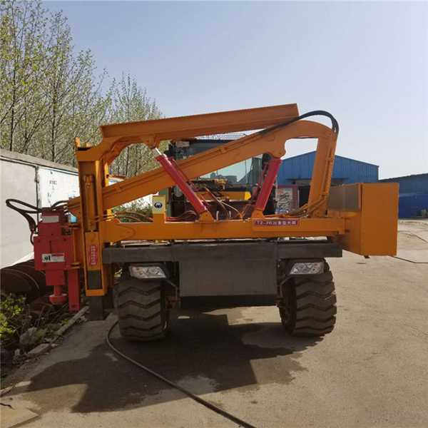 供應波形裝載機打樁機 高速公路護欄打樁機 立柱護欄打樁機廠家