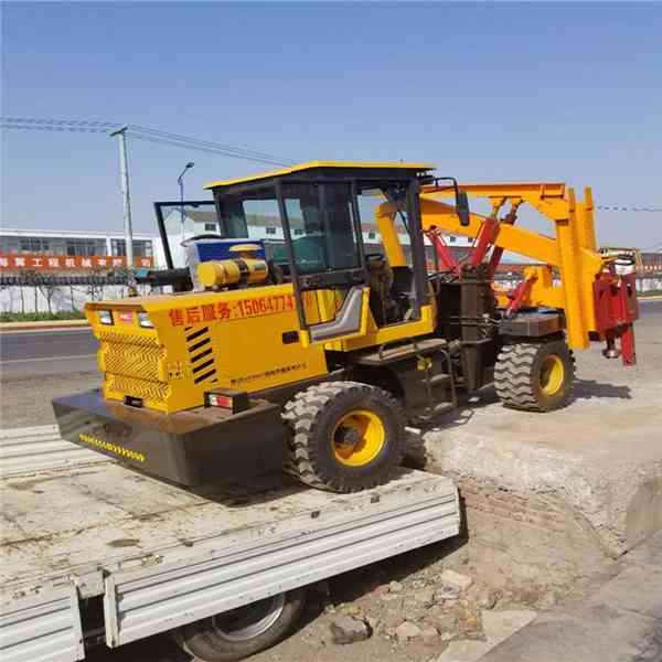 直銷公路護欄打樁機 高速公路護欄打樁機 裝載機液壓打樁機廠家