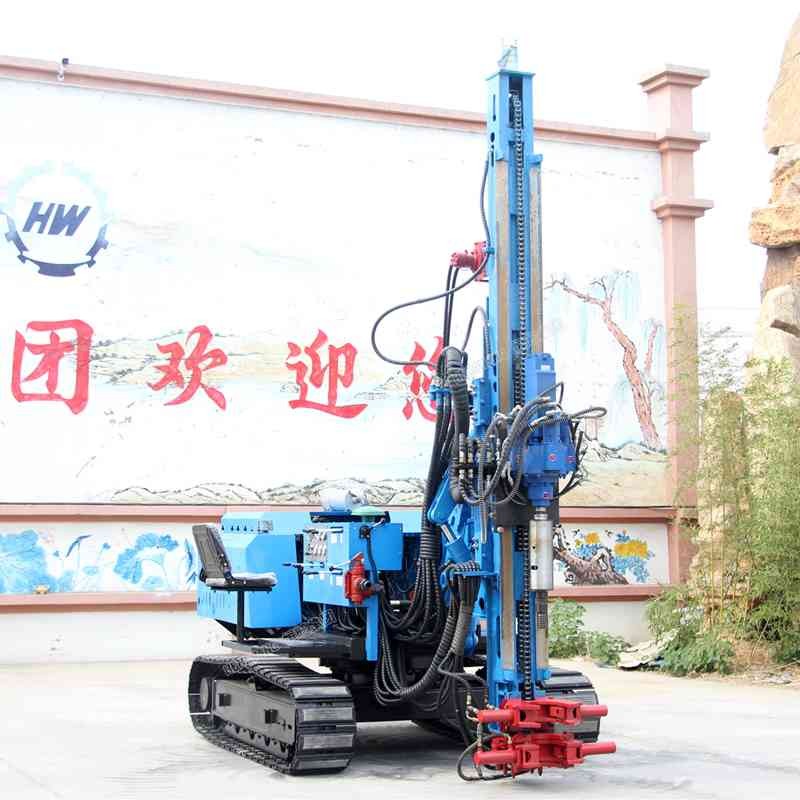 光伏打樁機(jī)太陽能光伏打樁設(shè)備多功能液壓履帶山地螺旋護(hù)欄打樁機(jī)