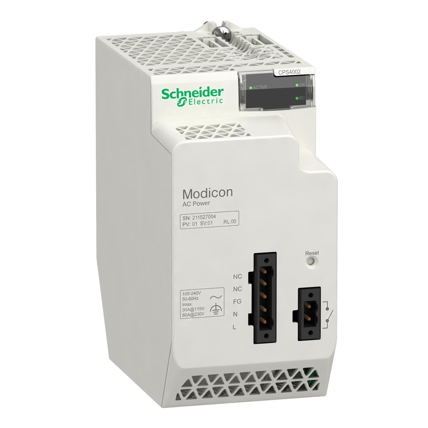 BMEH586040	M580冗余ePAC Level 60冗余處理器
