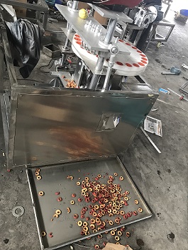 河北滄州小型半自動山楂去核切片機