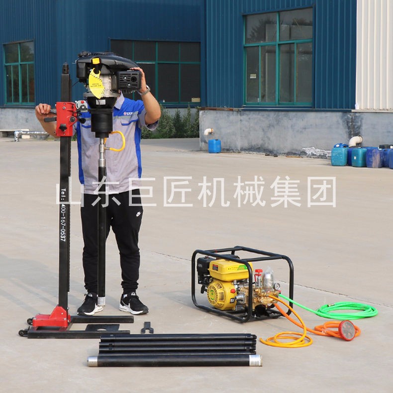巨匠提供BXZ-2L立架式背包勘探鉆機更穩定的便攜式巖芯鉆機