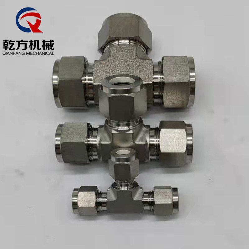 浙江工廠304/316/C-276/2205/2507材質卡套三通，卡套快接三通