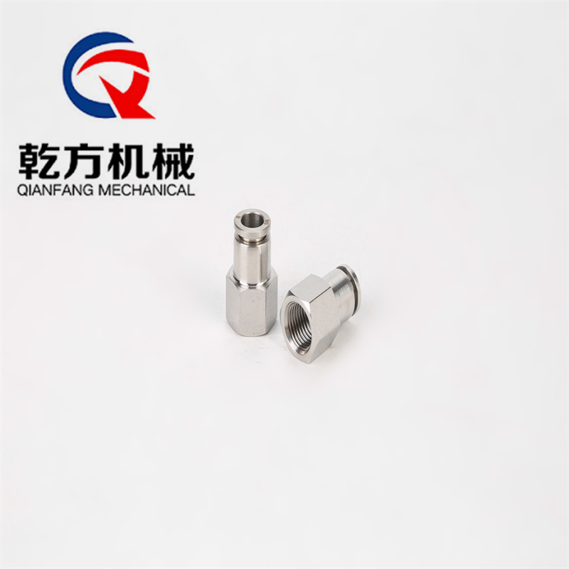 304/316不銹鋼內(nèi)絲直通， 內(nèi)螺紋直通快插，氣動快插接頭 平頭消音器