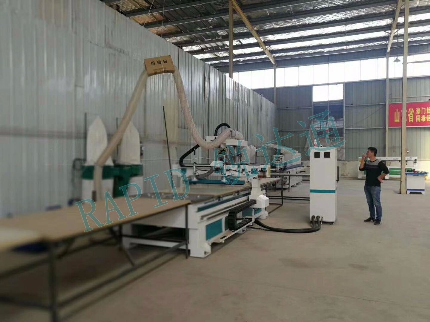 板式家具設備 雙主軸帶排鉆包加工中心 雙切換帶鉆包開料機
