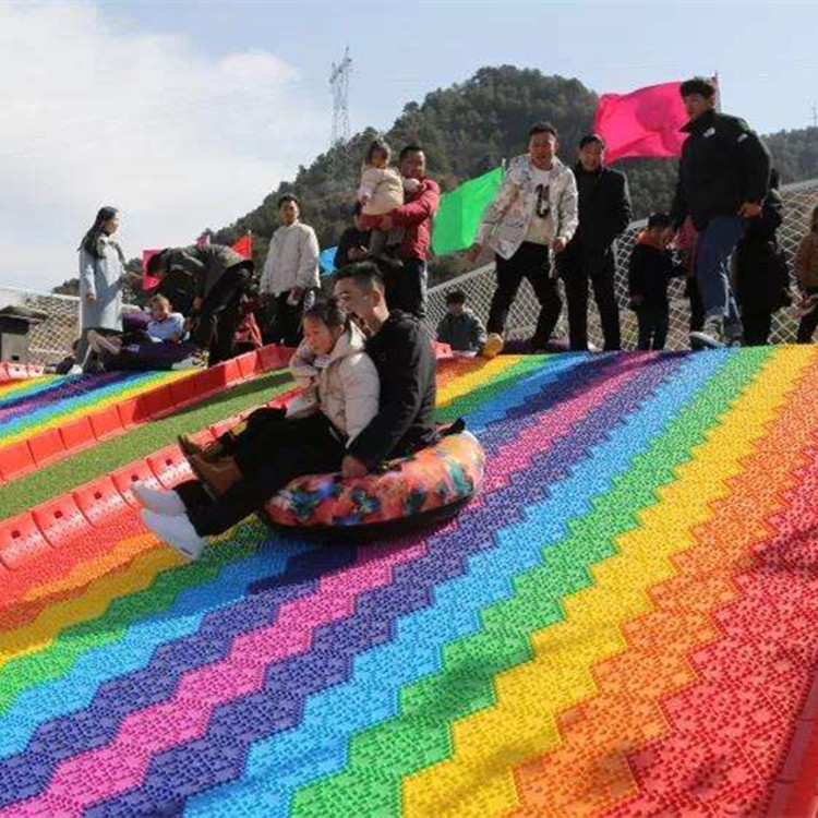 七色彩虹滑道 戶外多人游玩項目 大型無動力游樂設備 抗寒防曬 kt-897