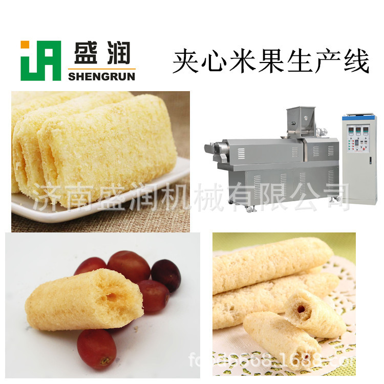夾心米果生產線設備雙螺桿最新型擠壓膨化機是在濟南生產基地嗎？