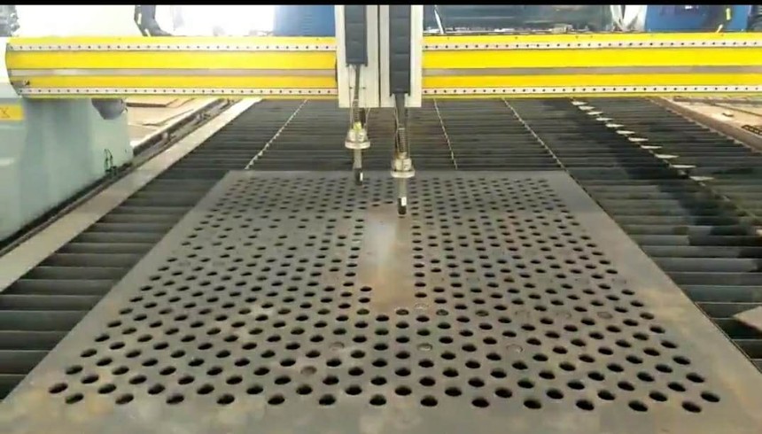 鐵嶺雙槍等離子切割機切割管板孔