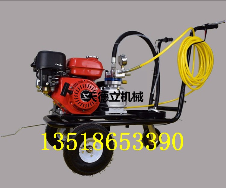 手推單槍冷噴劃線機 隔膜泵馬路噴線機 標志線噴涂機