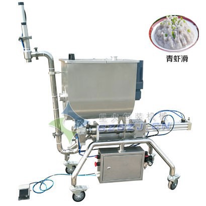 鮮美來蝦滑灌裝機/半自動墨魚滑灌裝機/手打魚滑灌裝機