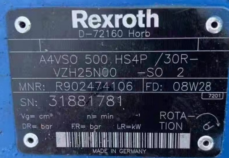 力士樂 軸向柱塞泵 AA4VSO500HS4P30R-VZH25N00-SO2