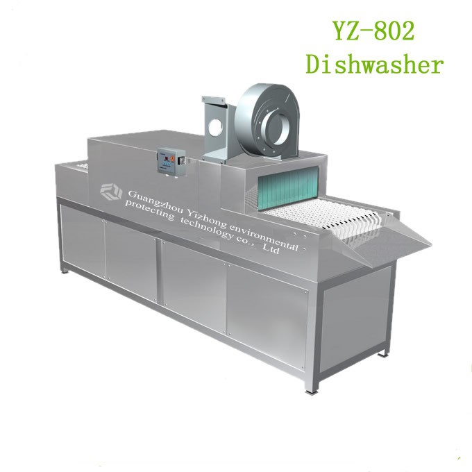 YZ-802全自動(dòng)商用洗碗機(jī) 網(wǎng)帶平放式 廣州益眾洗碗機(jī)廠(chǎng)家