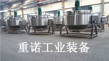 固定式夾層鍋結構設計-可傾式炒鍋-蒸汽夾層鍋參數
