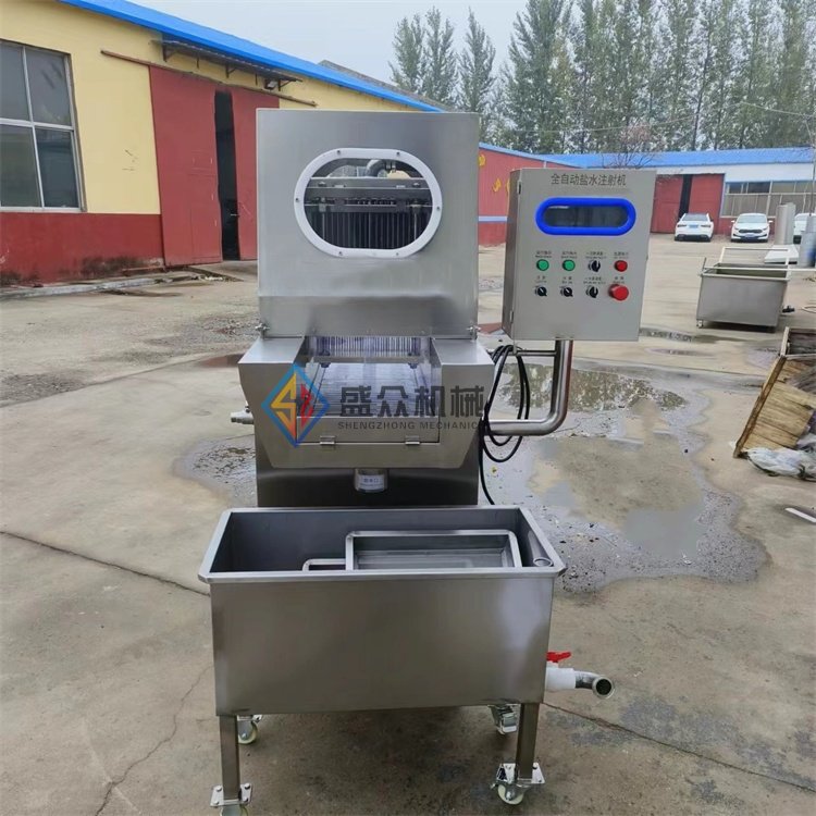 牛肉干連續式鹽水注射機 全自動可帶骨鹽水注射機 小型牛肉干設備
